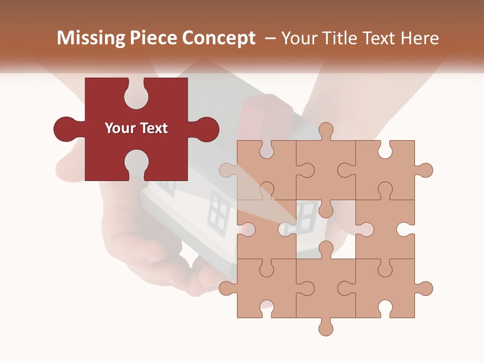 A Person Holding A Toy House In Their Hands PowerPoint Template