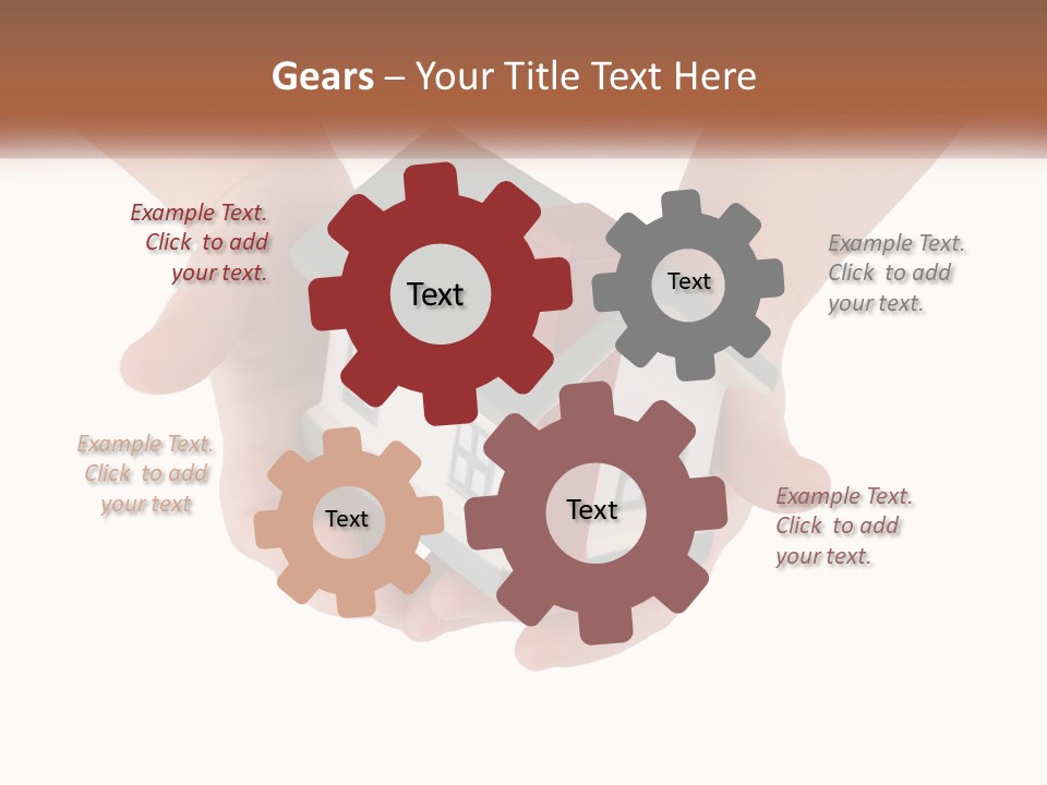 A Person Holding A Toy House In Their Hands PowerPoint Template