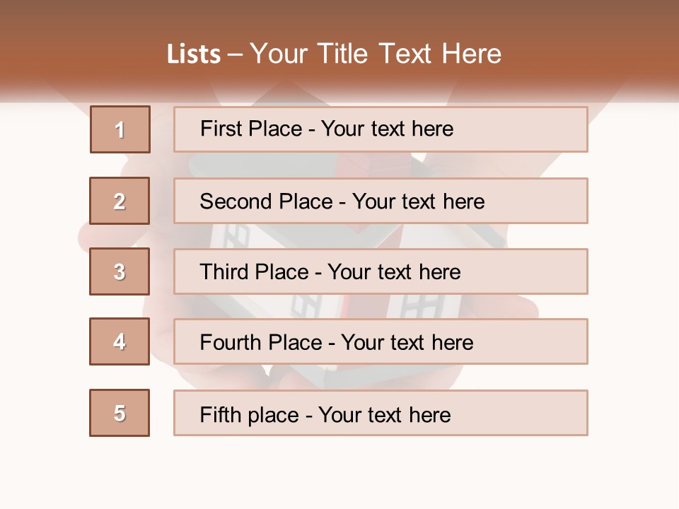 A Person Holding A Toy House In Their Hands PowerPoint Template