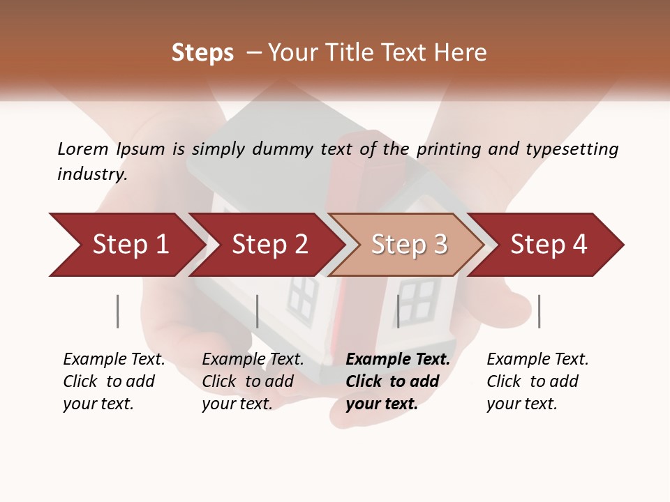 A Person Holding A Toy House In Their Hands PowerPoint Template