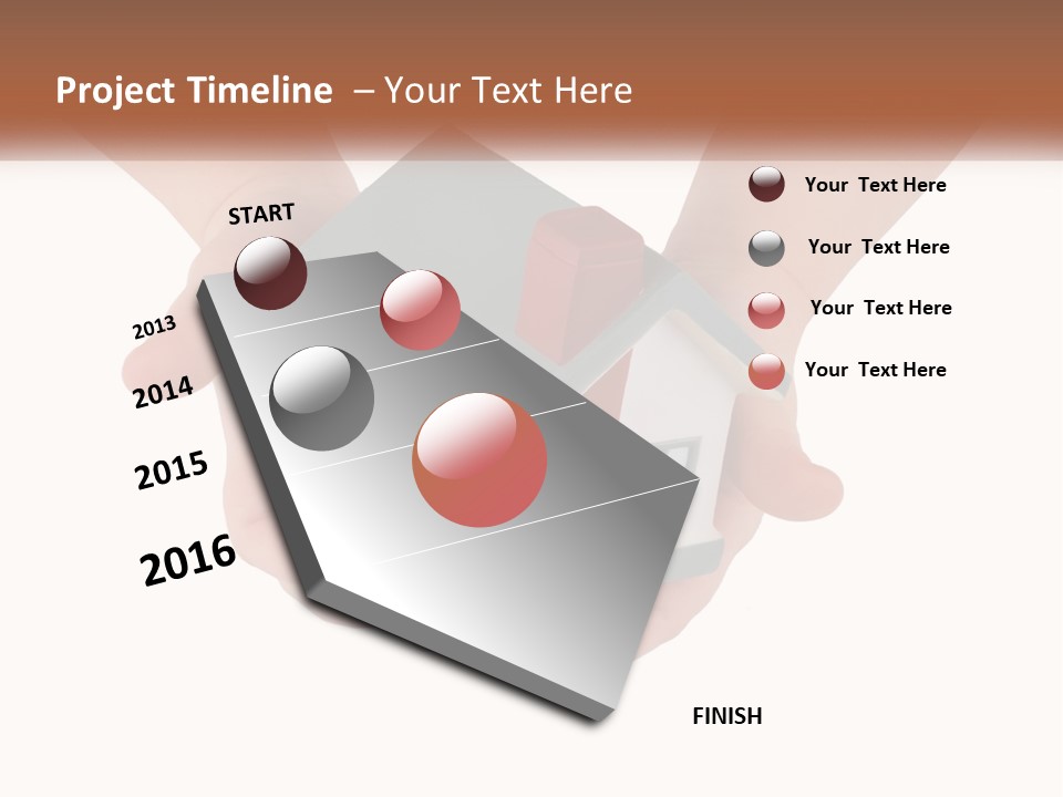 A Person Holding A Toy House In Their Hands PowerPoint Template