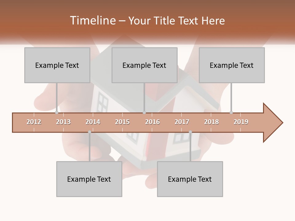 A Person Holding A Toy House In Their Hands PowerPoint Template
