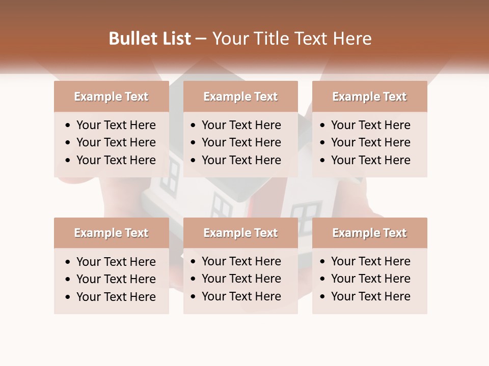 A Person Holding A Toy House In Their Hands PowerPoint Template