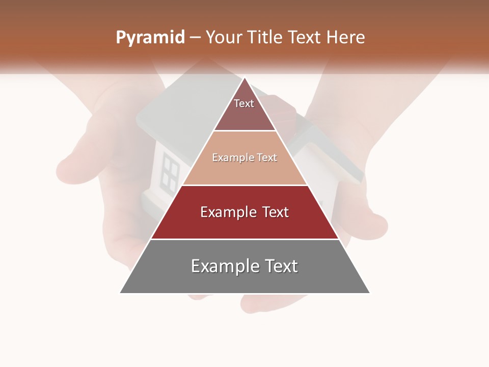 A Person Holding A Toy House In Their Hands PowerPoint Template