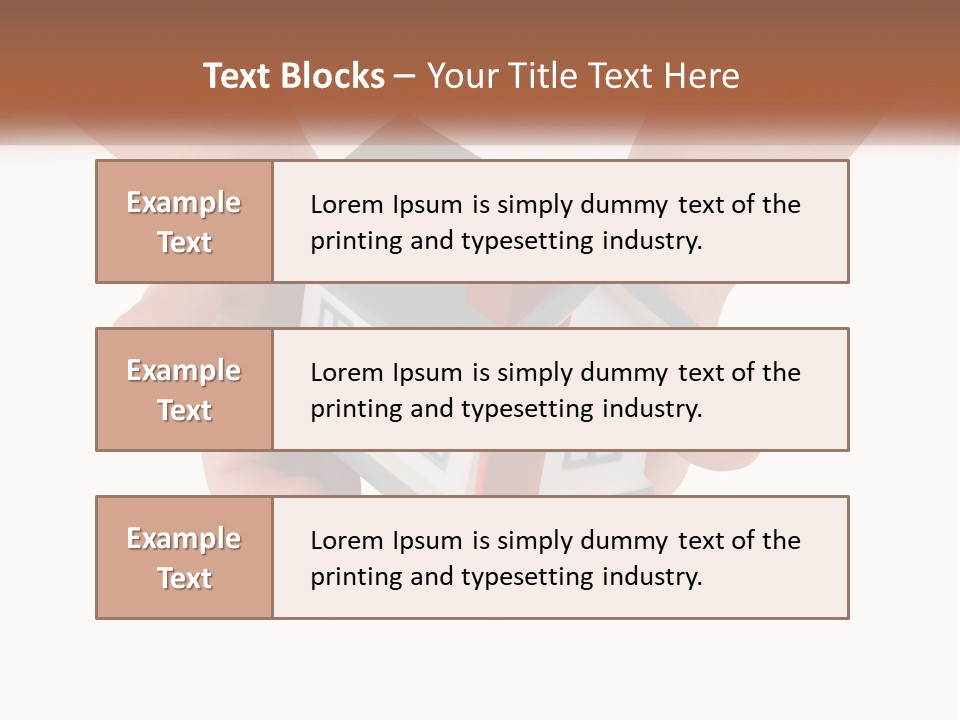 A Person Holding A Toy House In Their Hands PowerPoint Template