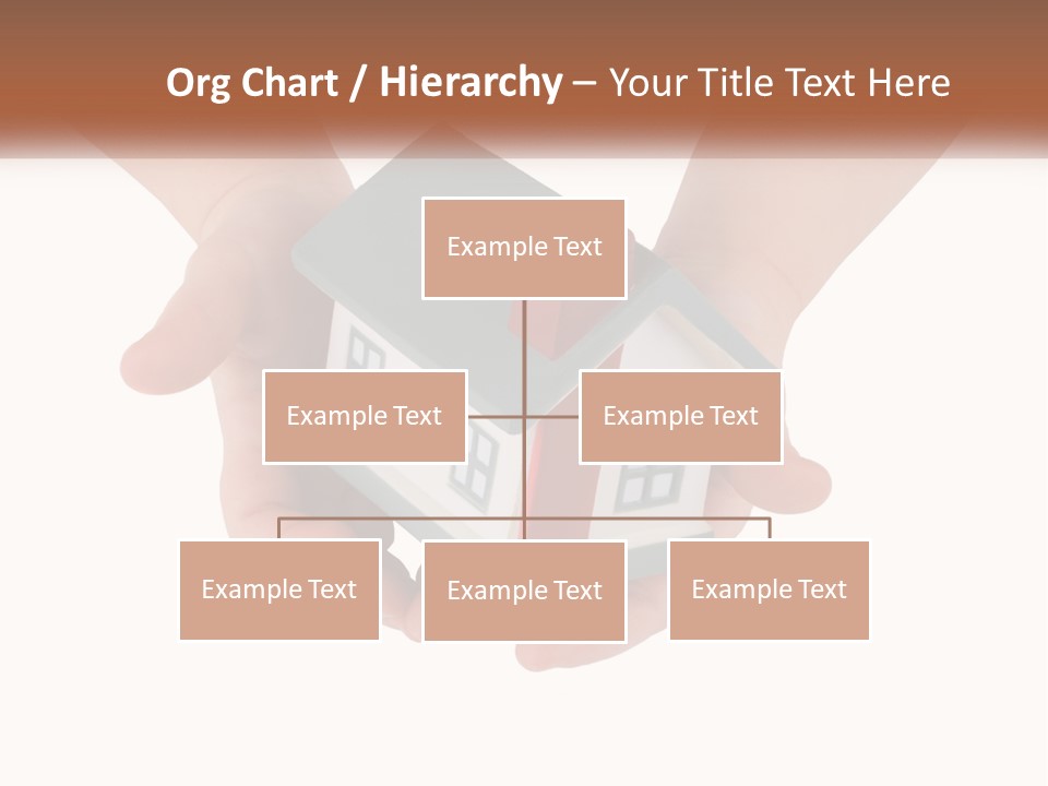 A Person Holding A Toy House In Their Hands PowerPoint Template