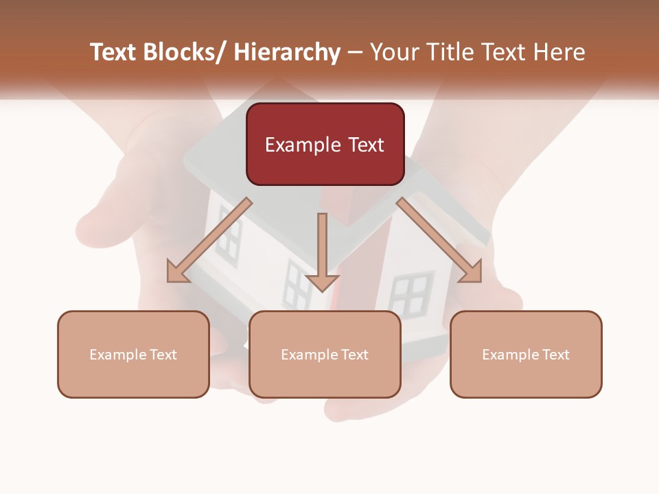 A Person Holding A Toy House In Their Hands PowerPoint Template