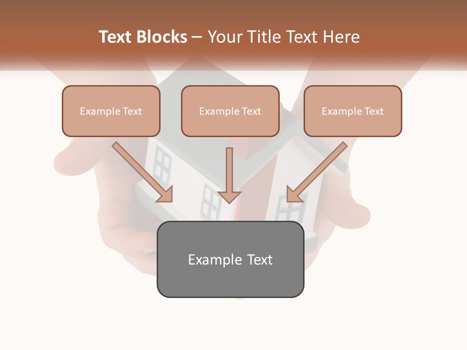 A Person Holding A Toy House In Their Hands PowerPoint Template