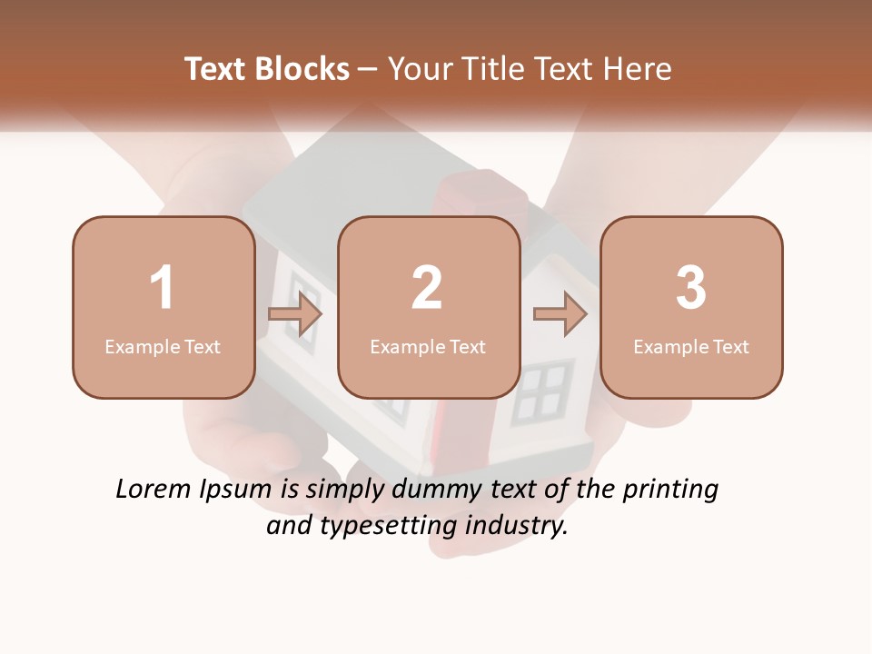 A Person Holding A Toy House In Their Hands PowerPoint Template