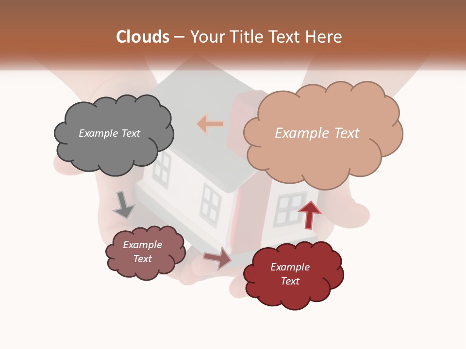 A Person Holding A Toy House In Their Hands PowerPoint Template