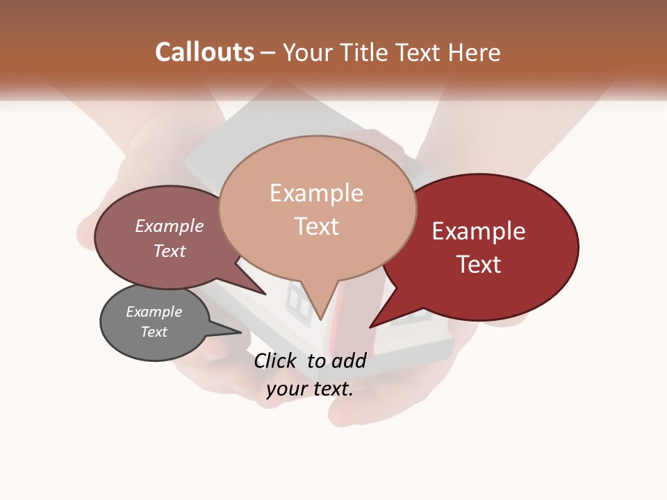 A Person Holding A Toy House In Their Hands PowerPoint Template