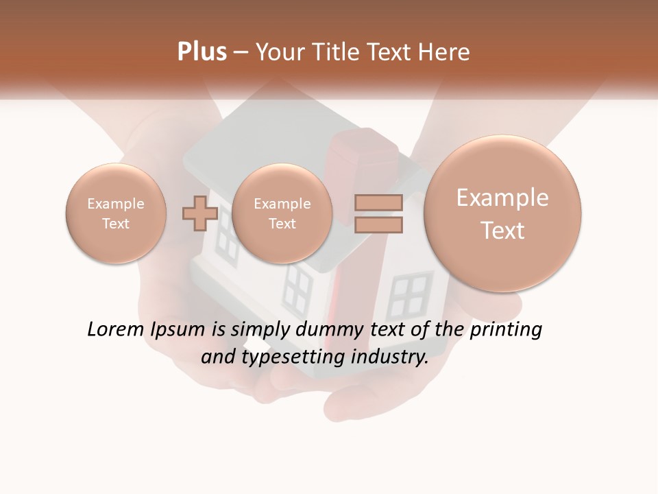 A Person Holding A Toy House In Their Hands PowerPoint Template