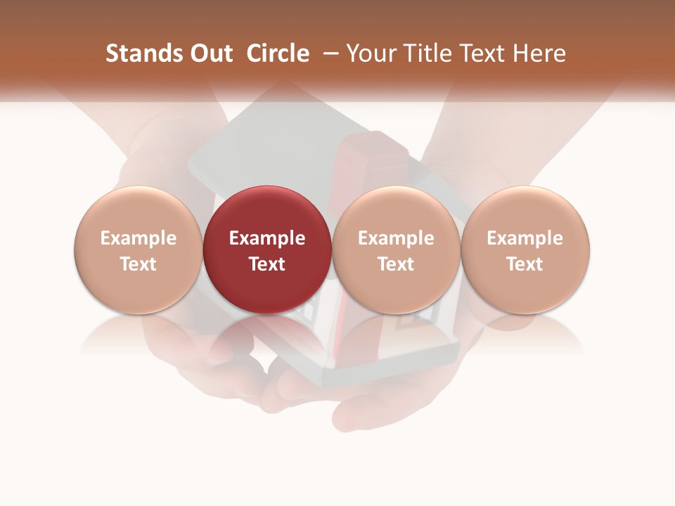 A Person Holding A Toy House In Their Hands PowerPoint Template