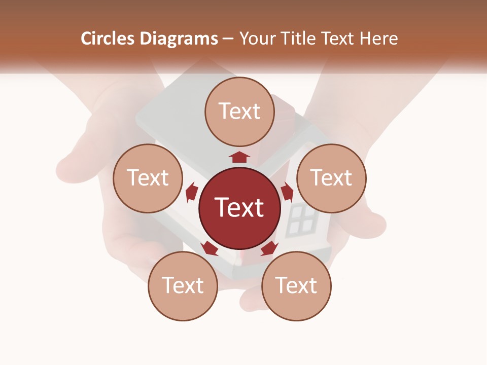 A Person Holding A Toy House In Their Hands PowerPoint Template