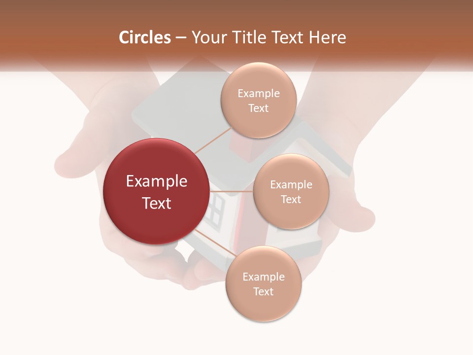 A Person Holding A Toy House In Their Hands PowerPoint Template