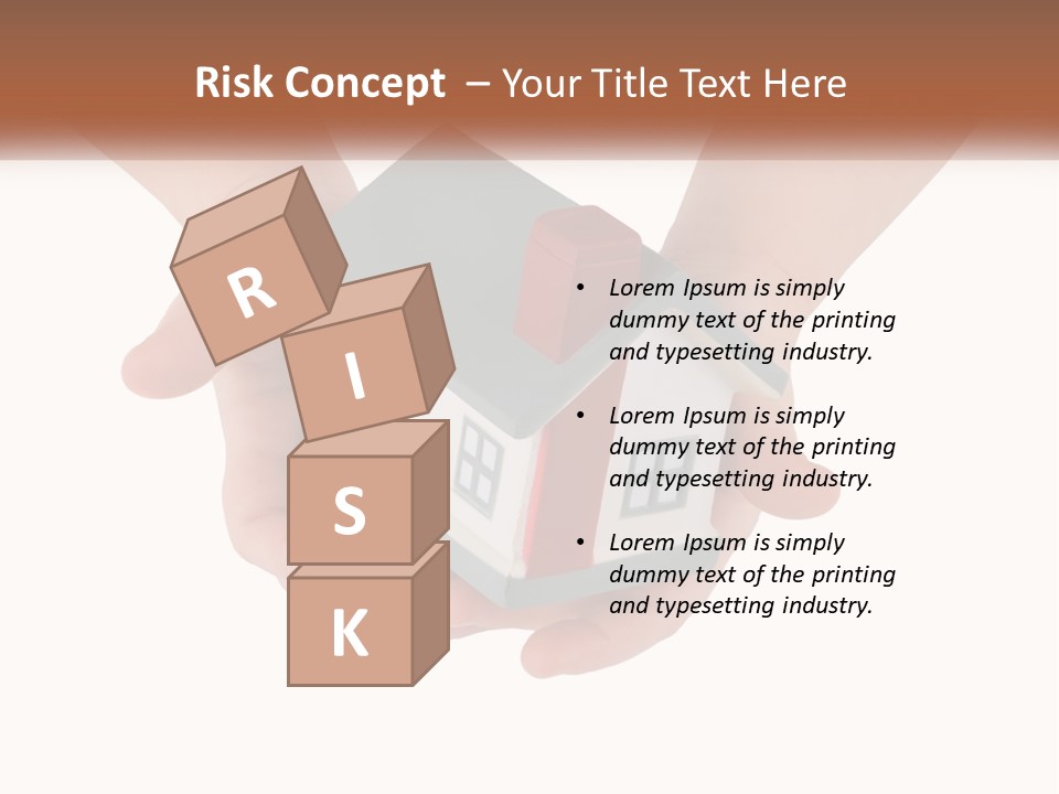 A Person Holding A Toy House In Their Hands PowerPoint Template