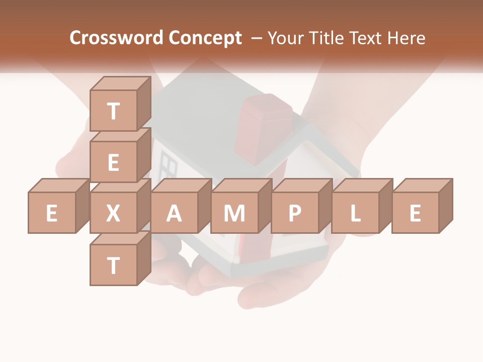 A Person Holding A Toy House In Their Hands PowerPoint Template