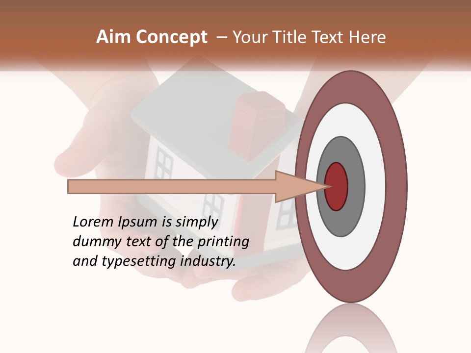 A Person Holding A Toy House In Their Hands PowerPoint Template