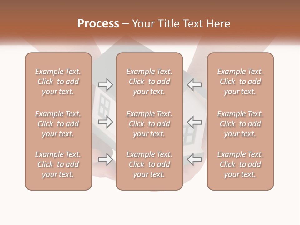 A Person Holding A Toy House In Their Hands PowerPoint Template