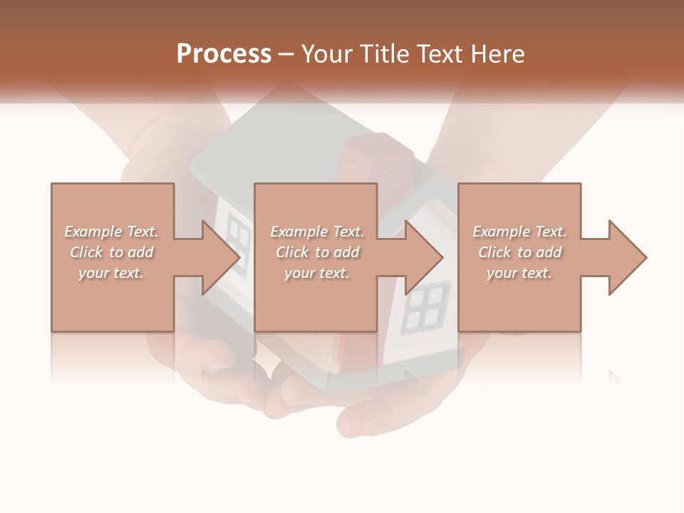 A Person Holding A Toy House In Their Hands PowerPoint Template