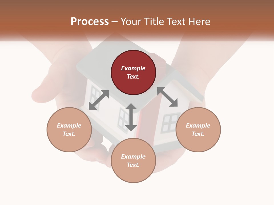 A Person Holding A Toy House In Their Hands PowerPoint Template