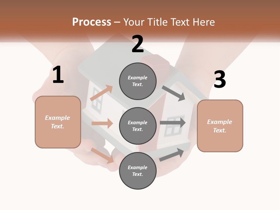 A Person Holding A Toy House In Their Hands PowerPoint Template