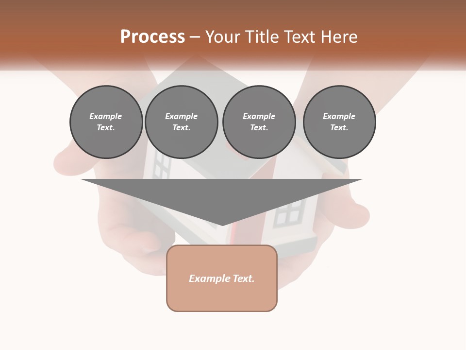 A Person Holding A Toy House In Their Hands PowerPoint Template