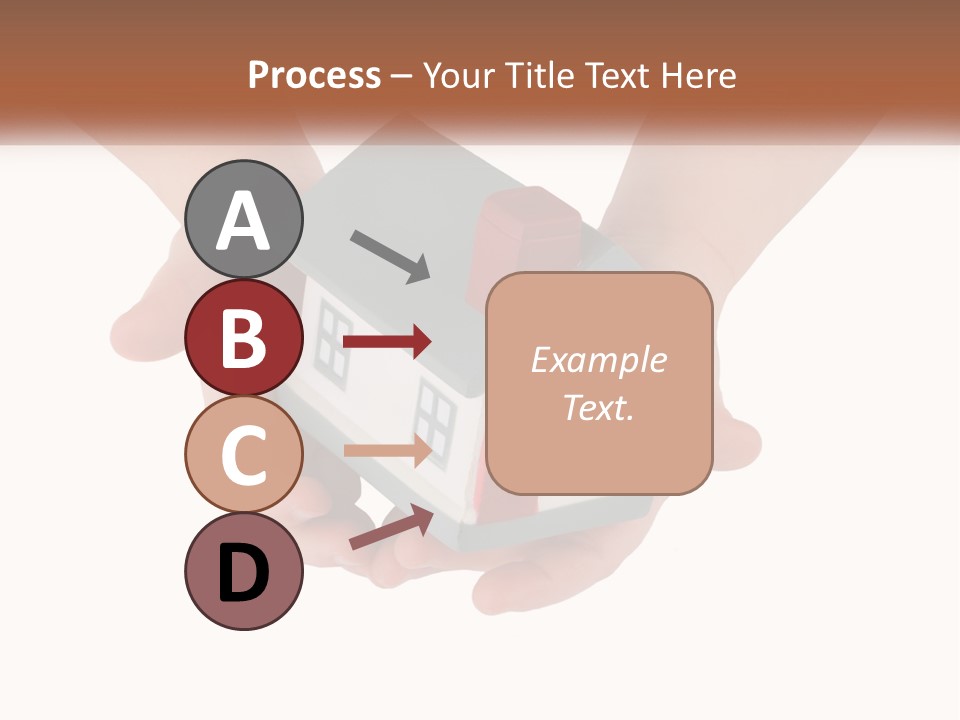 A Person Holding A Toy House In Their Hands PowerPoint Template