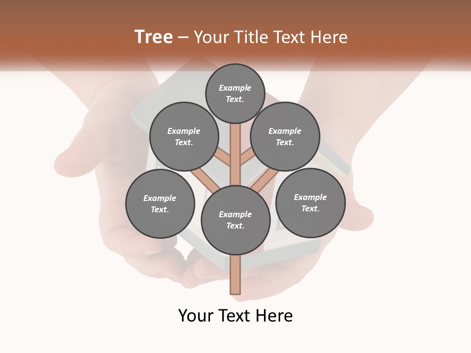 A Person Holding A Toy House In Their Hands PowerPoint Template