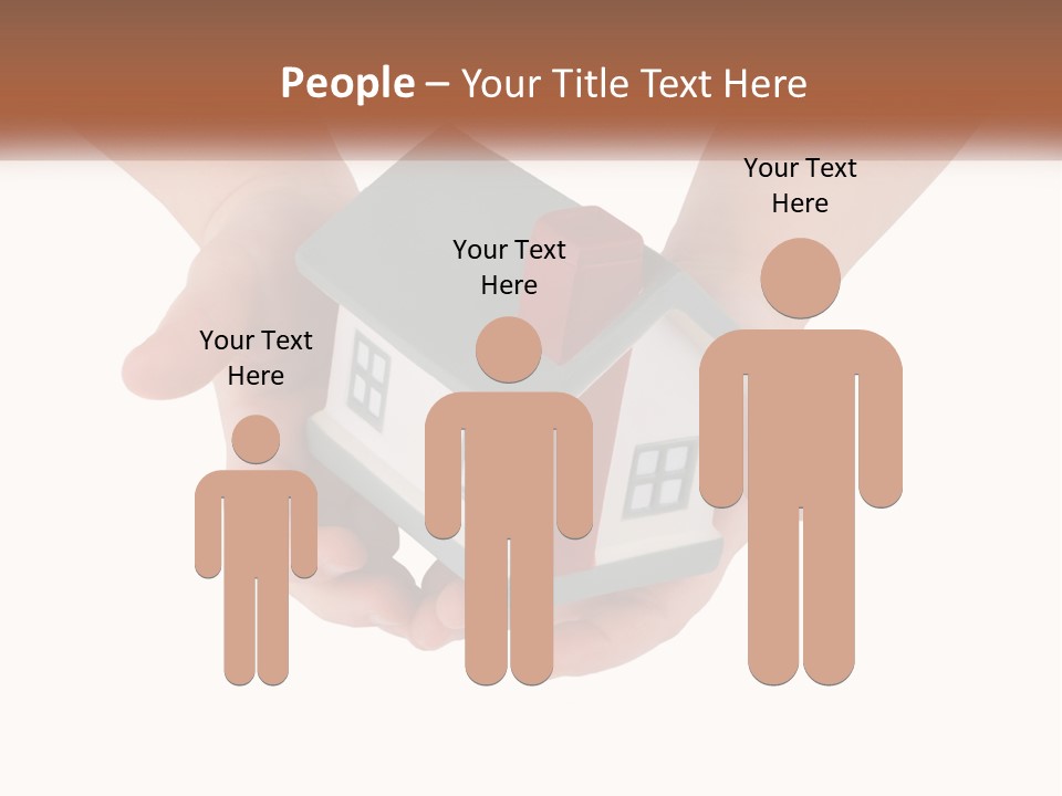 A Person Holding A Toy House In Their Hands PowerPoint Template