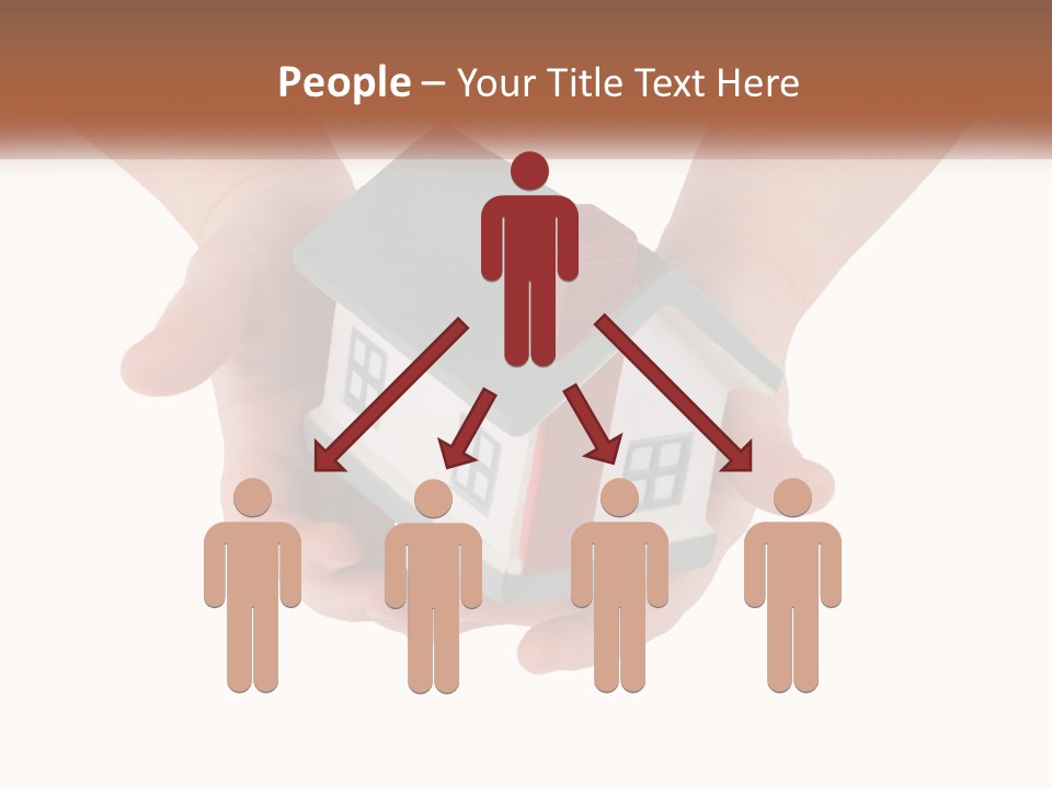 A Person Holding A Toy House In Their Hands PowerPoint Template