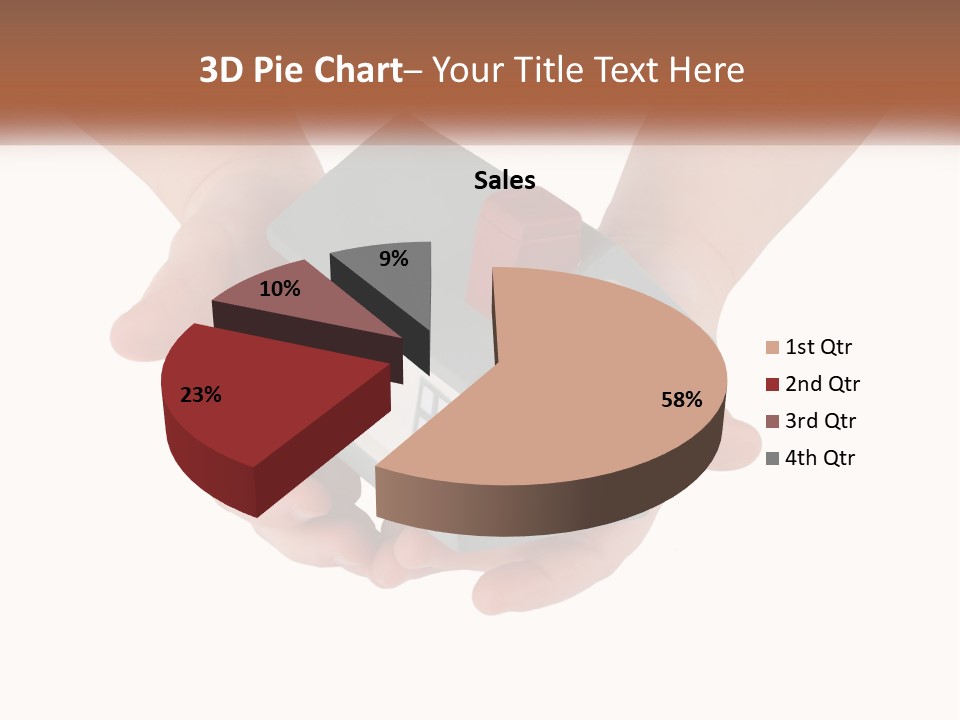 A Person Holding A Toy House In Their Hands PowerPoint Template
