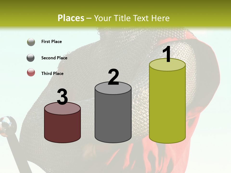 A Man Dressed In Armor Holding A Sword PowerPoint Template