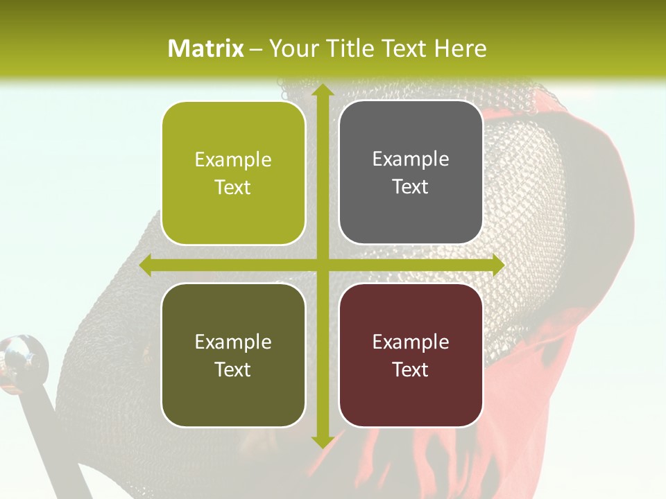 A Man Dressed In Armor Holding A Sword PowerPoint Template