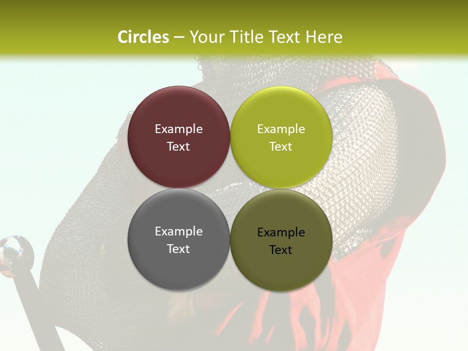 A Man Dressed In Armor Holding A Sword PowerPoint Template