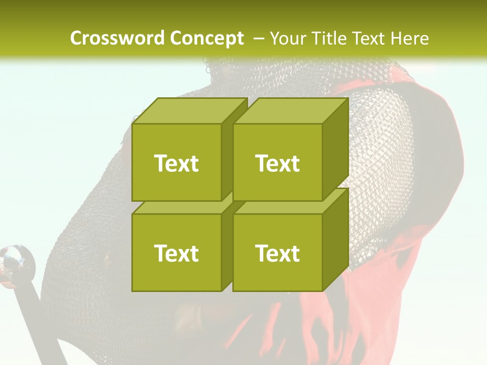 A Man Dressed In Armor Holding A Sword PowerPoint Template