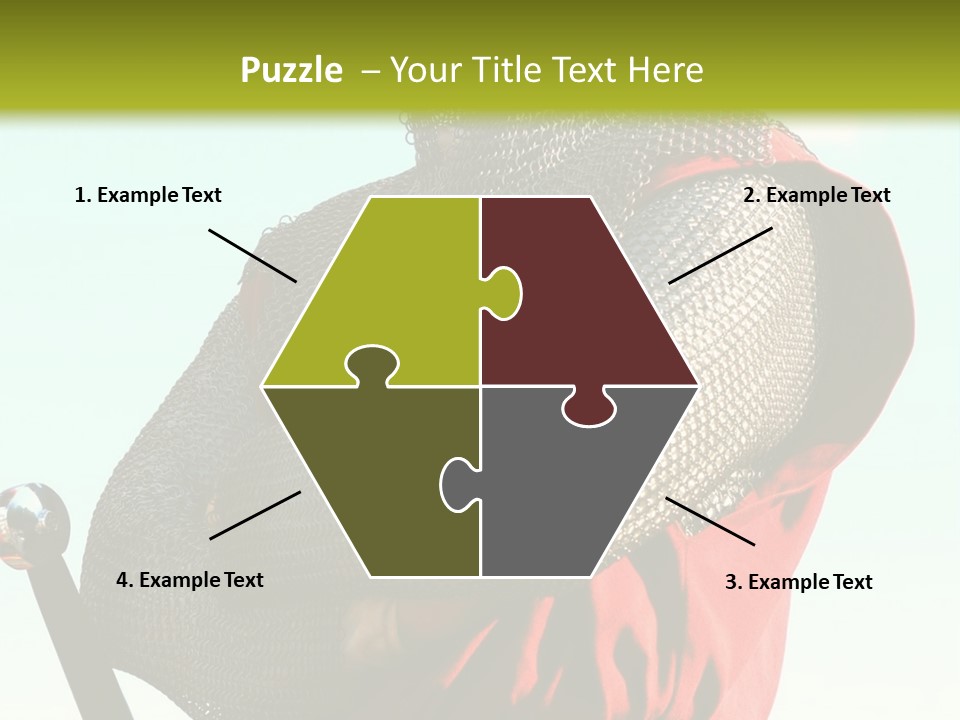 A Man Dressed In Armor Holding A Sword PowerPoint Template