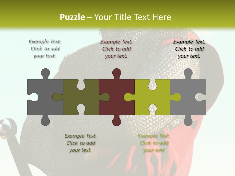 A Man Dressed In Armor Holding A Sword PowerPoint Template