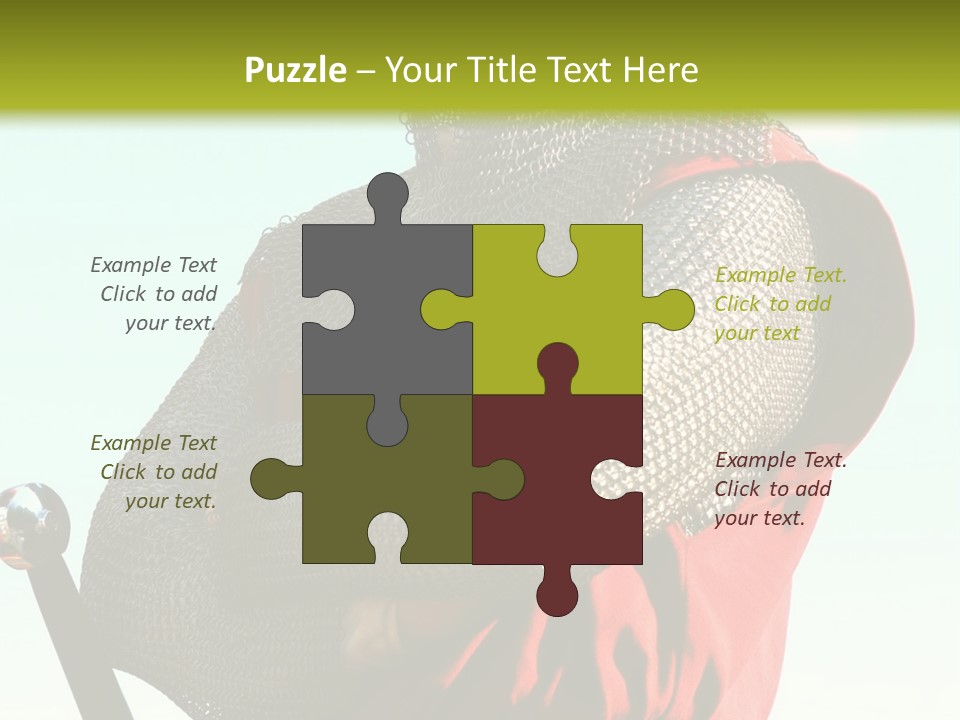 A Man Dressed In Armor Holding A Sword PowerPoint Template