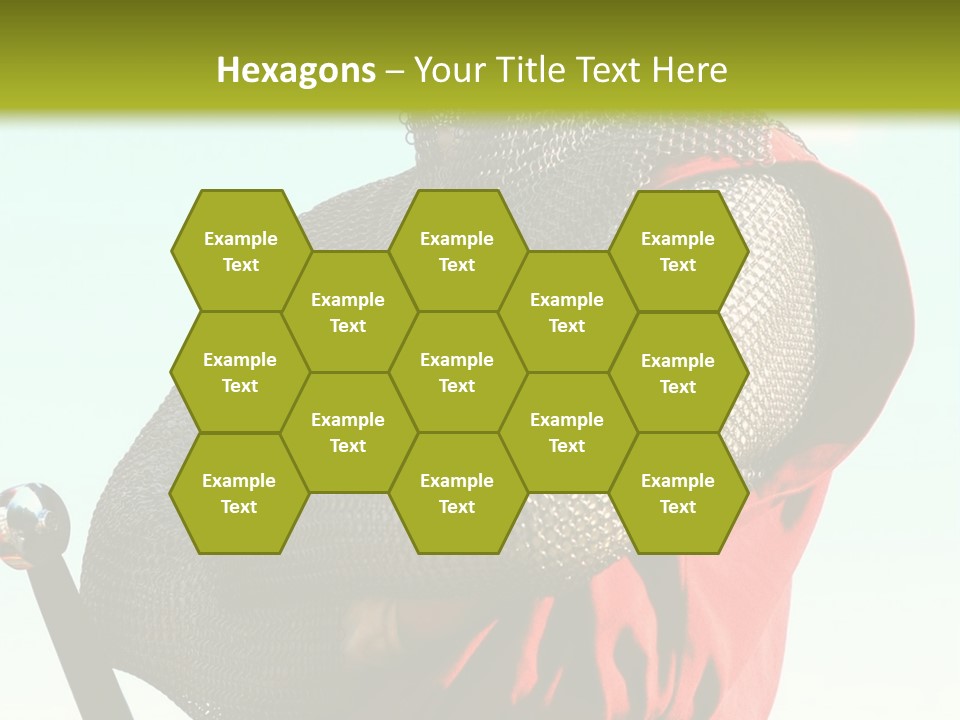 A Man Dressed In Armor Holding A Sword PowerPoint Template