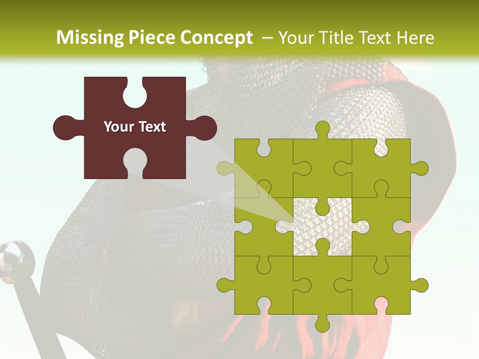 A Man Dressed In Armor Holding A Sword PowerPoint Template