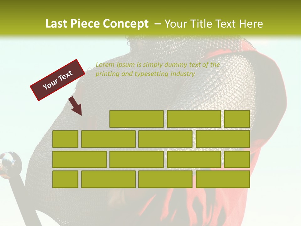 A Man Dressed In Armor Holding A Sword PowerPoint Template