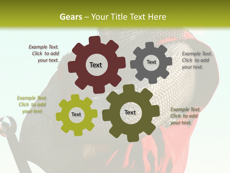 A Man Dressed In Armor Holding A Sword PowerPoint Template