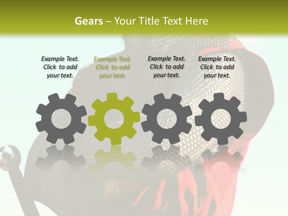 A Man Dressed In Armor Holding A Sword PowerPoint Template