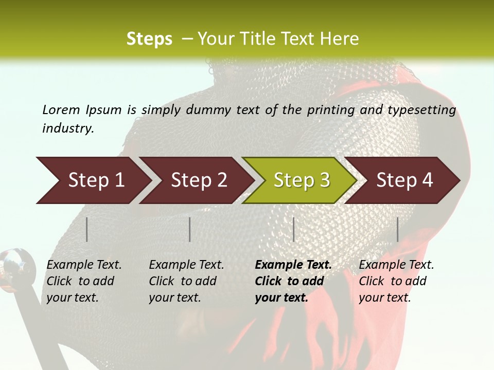A Man Dressed In Armor Holding A Sword PowerPoint Template