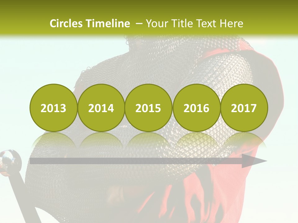 A Man Dressed In Armor Holding A Sword PowerPoint Template