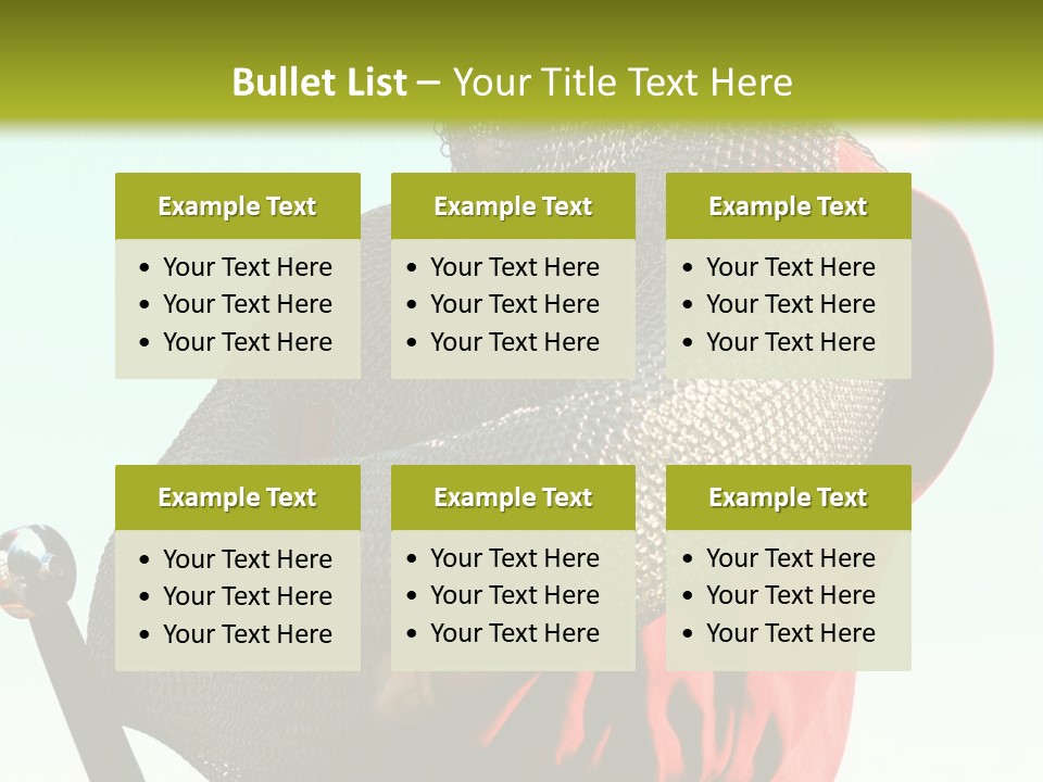 A Man Dressed In Armor Holding A Sword PowerPoint Template