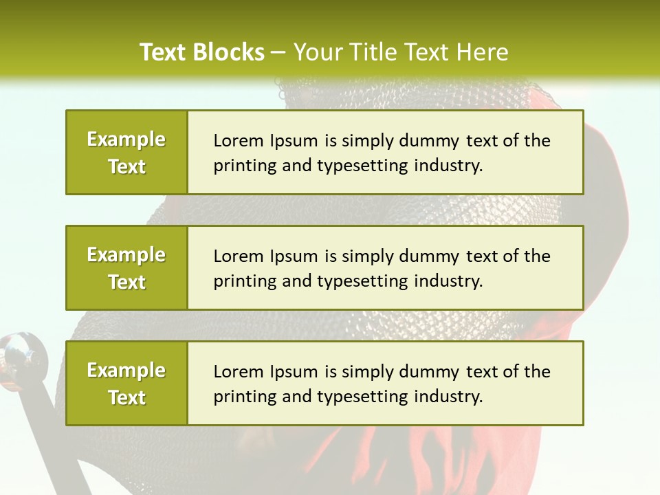 A Man Dressed In Armor Holding A Sword PowerPoint Template