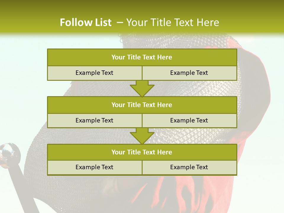 A Man Dressed In Armor Holding A Sword PowerPoint Template