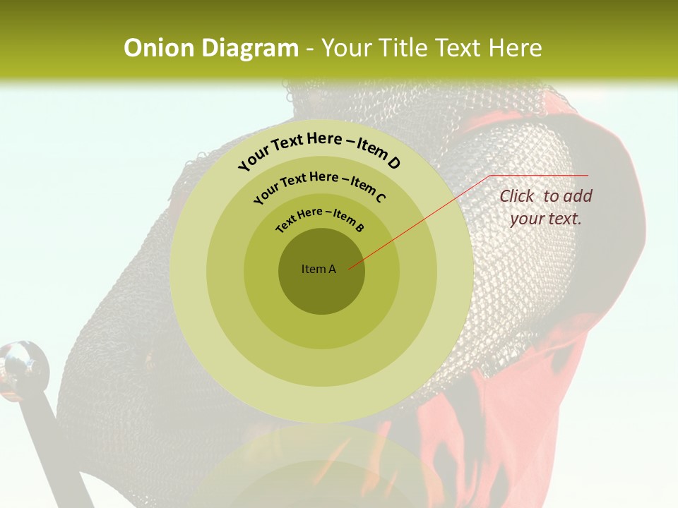 A Man Dressed In Armor Holding A Sword PowerPoint Template